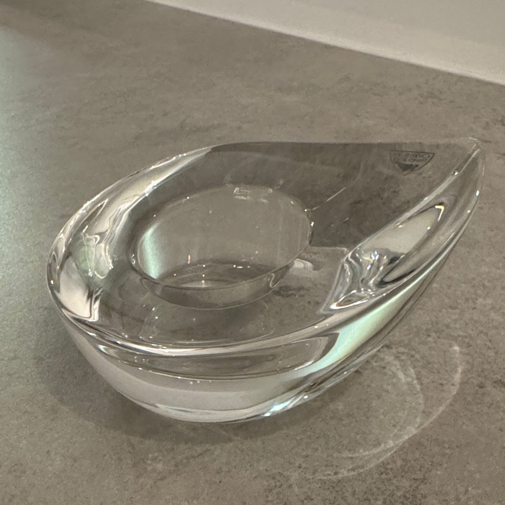Orrefors Teardrop Crystal Votive Holder
